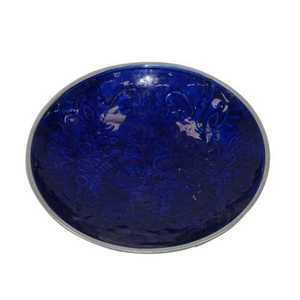 Nouveau bol de service rond en émail brillant en relief - Product Image 1