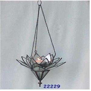 Engraved Flower Design Iron Hanging Glass <b>Lanterns</b> for Home Decoration Item - Product Image 1