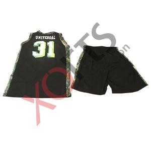Derniers maillots de basket-ball personnalisés pour hommes, respirants, design de grande taille avec impression par sublimation, ensembles d'uniformes de basket-ball - Product Image 1