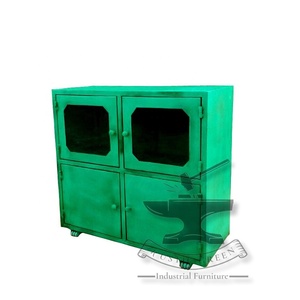 ตู้เก็บโลหะอุตสาหกรรมแบบยืดได้สไตล์วินเทจสำหรับเฟอร์นิเจอร์บ้านห้องนั่งเล่นห้องครัวอพาร์ทเมนต์ - Product Image 4