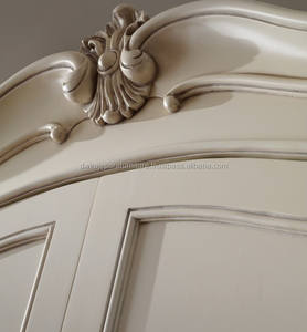 Meubles de chambre à coucher français, Armoire blanche en acajou - Product Image 2