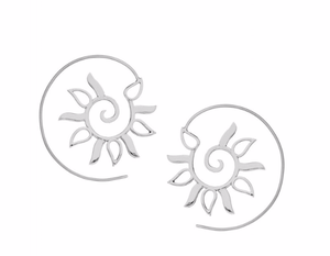 Boucles d'oreilles en laiton à spirale tribale de style élégant Boucles d'oreilles en spirale en laiton de style tribal à la mode - Product Image 2