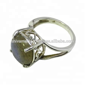 Caliente nuevo producto 925 plata esterlina labradorita piedra preciosa eternidad Vermeil anillo hecho a mano joyería de plata proveedor - Product Image 2