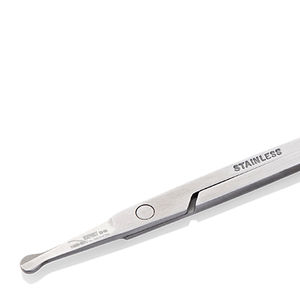 Ciseaux à sourcils finis gris en acier inoxydable ES-04 Outil essentiel pour ensemble de manucure et de pédicure - Product Image 1