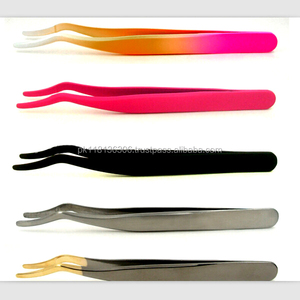 ที่ต่อขนตาปลอมแบบมืออาชีพที่ต่อขนตาปลอมทำจากสเตนเลสชุบทองสีรุ้ง - Product Image 2