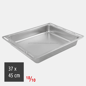 INOX Stainless Rectangular <b>Roasting</b> Baking Tray suitable for Oven - non-stick Cook - Deep (L) - Product Image 1