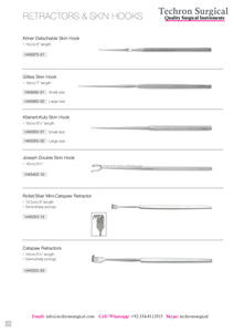 เครื่องถ่างผิวหนังแบบจับยึดของโจเซฟ แบบก้านเดี่ยว/ก้านคู่ ขนาด 16 ซม. - Product Image 6