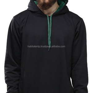 Pull-over personnalisé Sweats à capuche en éponge française pour hommes Pull-over noir léger Sweat à capuche de créateur OEM OEM - Product Image 1