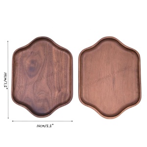 Premium Acacia Wood Serving <b>Tray</b> Set of 2 Custom Wooden Food <b>Tray</b> for Hotels Restaurants Home Kitchen <b>Office</b> Party Use - Product Image 3