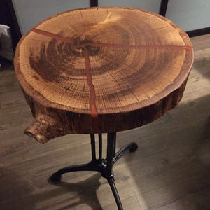 Muebles de lujo Diseño moderno Bloque de placa de madera maciza Resina epoxi Live Edge Mesa de centro, mesa auxiliar, mesa de sofá - Product Image 1