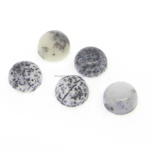 Ópalo dendrítico 5mm cabujón 0,35 Cts piedra preciosa suelta cristal Natural cuarzo ágata Blanco/Verde cuenta/corazón/formas ovaladas joyería - Product Image 1