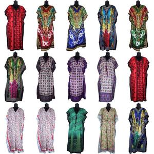 Robe Maxi de soirée OEM pour femmes, caftan en soie, longue, formelle, Art indien, vente en gros - Product Image 1