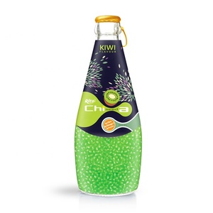Vietnam Orange Flavor Chia Seed <b>Drink</b> 290ml Puree in <b>Glass</b> <b>Bottle</b> Handcrafted Beverage - Product Image 6
