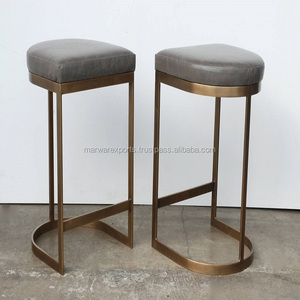 Meilleure qualité tabouret en cuir de style moderne coiffeuse chaise meubles en bois pour salon hôtel chambre maison bureau utilisation - Product Image 5