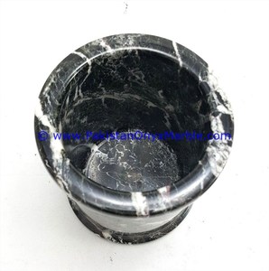 New Product Black Zebra <b>Marble</b> Handcarved Lid Sugar Candy Ginger Jewelry Storage <b>Jar</b> Trinket Container Canister Food Promotions - Product Image 2