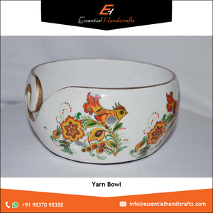 Cuenco de hilo de Metal hecho a mano 5,5x2,75 pulgadas diseño de arte popular estilo Vintage Almacenamiento de costura organizador de ganchillo tamaños personalizados - Product Image 4