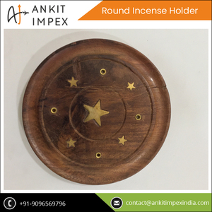 Supports d'encens ronds en bois en forme d'étoile, 10 pièces, en vrac - Product Image 2