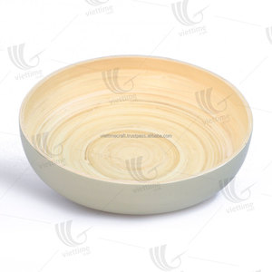 Tazón de bambú hecho a mano, cuenco de bambú lacado de Vietnam - Product Image 4