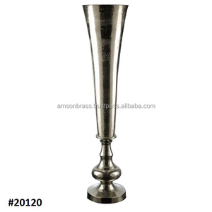 Support de vase à fleurs Vase à fleurs en argent pour pièce maîtresse de mariage Pilier en métal fait à la main de qualité supérieure - Product Image 5