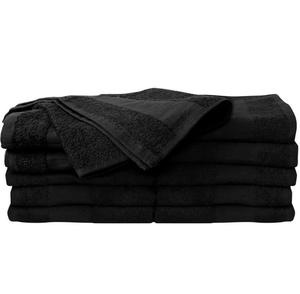 Toalla de mano de algodón a prueba de lejía para spa y salón Toalla de peluquería negra teñida con Tina segura - Product Image 5
