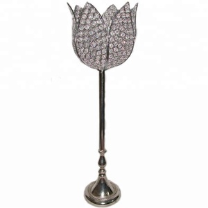 High Quality Handmade Silver Crystal <b>Beaded</b> Candle T-Light Holder New Design Crafted <b>Metal</b> Votive Holder Wholesale - Product Image 3