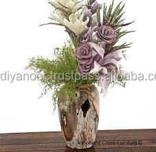 แจกันดอกไม้ทำจากไม้พร้อมหลอดแก้ว,แจกันไม้แฮนด์เมดสำหรับตกแต่งบ้านโชว์ชิ้นกลางสำหรับงานแต่งงาน - Product Image 4