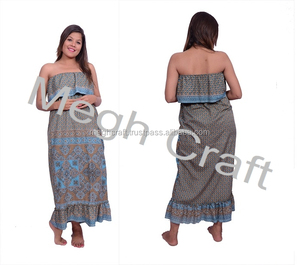 Robe longue décontractée de maternité pour femmes de style indien Bollywood-Design licou respirant écologique-Combinaison - Product Image 5