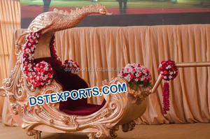 Boda marroquí de plata de estilo Palki Doli entrada elegante Palanquinas Boda nupcial Doli - Product Image 5