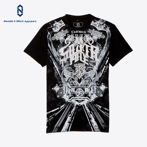 T-shirt de gymnastique décontracté Hip Hop en coton et polyester avec motif solide et impression par sublimation de maillot de sport à séchage rapide personnalisé - Product Image 2