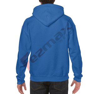 Sweats à capuche en polaire à manches longues 100% coton personnalisés pour hommes, méthode de tissage en tricot anti-rétrécissement à motif solide - Product Image 3