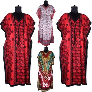Robe longue caftan marocaine de haute qualité pour femmes vêtements de gros caftan fait main, imprimé, fait à la main - Product Image 1