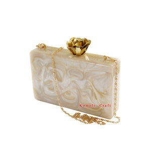 ไหลทรายหินอ่อนที่ชัดเจนคริลิคกระเป๋าคลัทช์ - Product Image 6