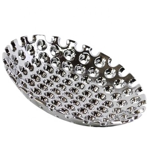 Serving Tray Bowl set <b>Nuts</b> serving Tray Decoration Restaurant Wedding Silver finished Dish Tray Plate Dinner Set Metal - Product Image 3