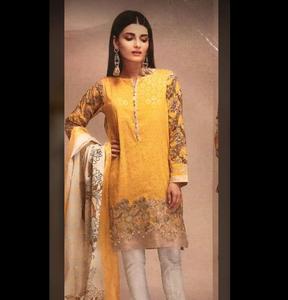 สีเหลืองและสีเทาปากีสถานฤดูหนาวชุด Salwar Kameez/ขายส่งชุดลำลองอินเดียรูปแบบล่าสุดพรรคออกแบบสวมใส่