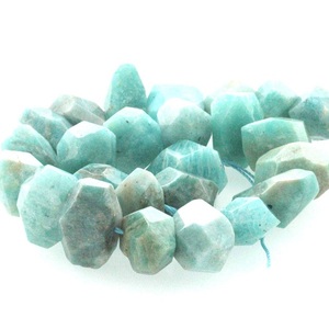 Pépite amazonite de haute qualité pierre précieuse à facettes forées à facettes collier de guérison en cristal de pierre naturelle à brin complet grossiste - Product Image 2
