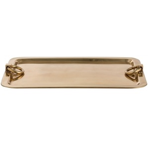 En <span class=keywords><strong>laiton</strong></span> Décoratif <span class=keywords><strong>Plateau</strong></span> de Service <span class=keywords><strong>Rectangulaire</strong></span> - Product Image 1