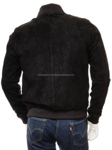 เสื้อแจ็คเก็ตบอมเบอร์หนังกลับเจาะรูแบบกำหนดเอง - Product Image 5