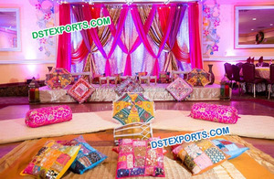 Decoración de Escenario para Bodas Árabes, Decoración Colorida para Bodas Musulmanas, Decoración de Escenario para Sangeet, Decoración Nocturna para Bodas, Decoración de Escenario para Mehandi, Decoración para Eventos en el Reino Unido - Product Image 5