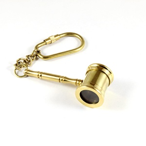 Llavero náutico de latón Vintage antiguo, llavero de martillo grande, modelo de bucle de latón SAIKC712, mosquetones promocionales Calyron europeo - Product Image 1