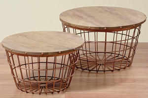 Plateau en fer métallique Table basse pour salon Meubles de maison - Product Image 2