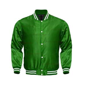 Chaqueta personalizada Letterman, satén, rojo y blanco - Product Image 2