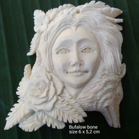 Liontin ukir tulang Ox Top, 100% Model jiwa Bohemian buatan tangan untuk hadiah anak-anak dari Bali