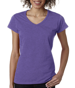 T-shirts décontractés pour femmes en coton de haute qualité, col en V, broderie, sérigraphie, manches courtes, écologiques - Product Image 2