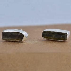 925 argent Sterling lunette ensemble Labradorite pierre brute boucles d'oreilles bijoux de mariage à la mode pour les femmes - Product Image 3