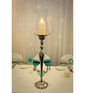 New Decorative Hurricanes Candle <b>Holders</b> Durable Metal and <b>Glass</b> Home Tabletop Decor Silver Plated Hurricanes <b>Holder</b> - Product Image 1