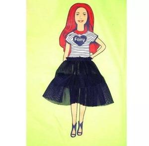 Camisetas estampadas a la moda para niña, ropa de algodón con cuello redondo, con estampado personalizado, colección de camisas de China - Product Image 2