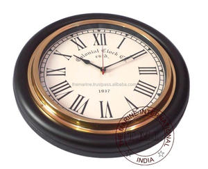 Horloge murale de Style Antique analogique à Quartz, de couleur bleue et Marine, horloge murale de collection, cadeau idéal - Product Image 2