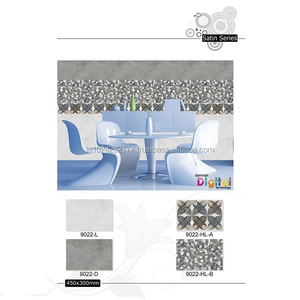 Carrelage de salle de bain intérieur en marbre et céramique design jet d'encre 300x450mm - Product Image 3