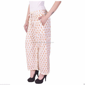 Pantalones de Yoga para mujer, Pantalón de algodón 100 con estampado de bloque de mano, pantalón indio de Alibaba - Product Image 2