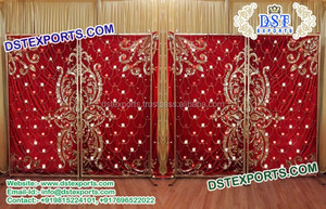 Mughal Style Mehndi Stage Fondos bordados Tradicional indio Dulhan Doli Theem Telón de fondo Fabricante y exportador - Product Image 6